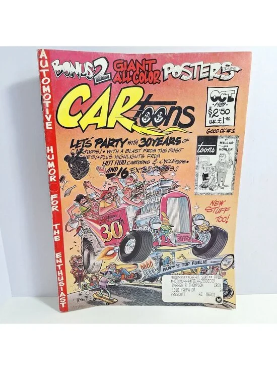 CARtoons Magazine Poster Calendar Monster Truck Oct Dec 89 Aug 91 Vintage Lot - Picture 2 of 16